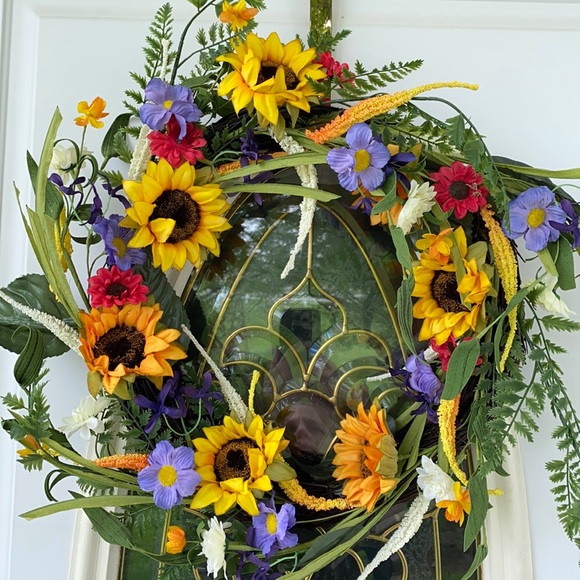 Colorful Sunflower Wreathπ
